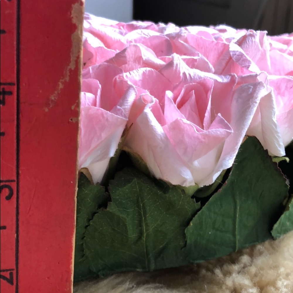 NWOT -paper floral pink heart wreath - - Picture 7 of 7